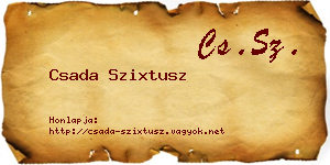 Csada Szixtusz névjegykártya